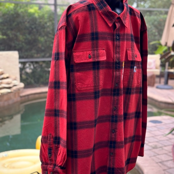 CARHARTT LOOSE FIT HEAVYWEIGHT FLANNEL SHIRT 3XL - Picture 2 of 7